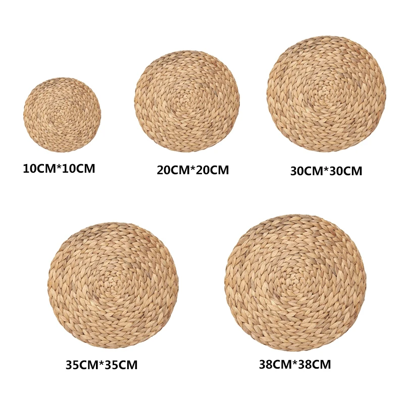 Wholesale Natural Round Woven Placemats Wicker Seagrass Placemat Rattan
