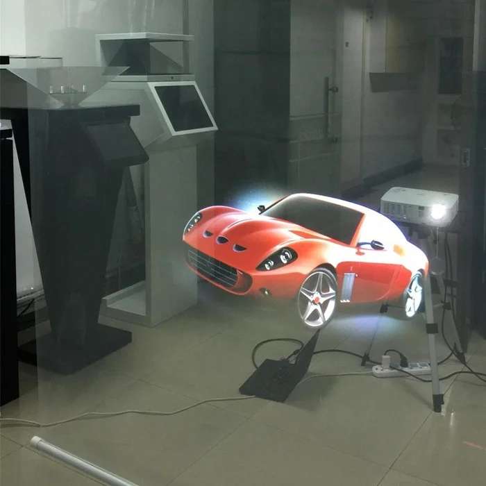 Оптовая продажа 3d голографический экран дисплея самоклеящаяся пленка для задней проекции