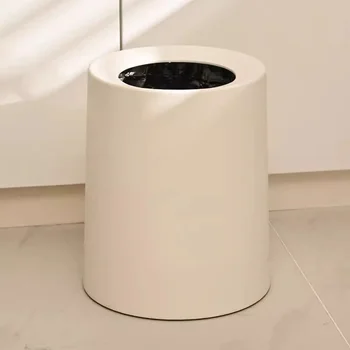 11L Small Round Plastic Storage Bucket Durable Lid Easy Kitchen Office Hotel Garbage Bin Household Capacity 5L PP Material