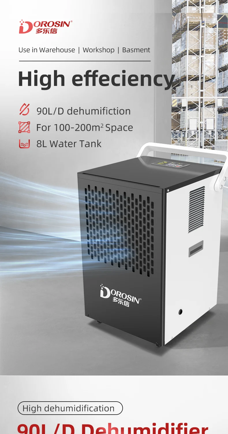 Dk90 Dorosin Portable Commercial Industrial Dehumidifier With Handle