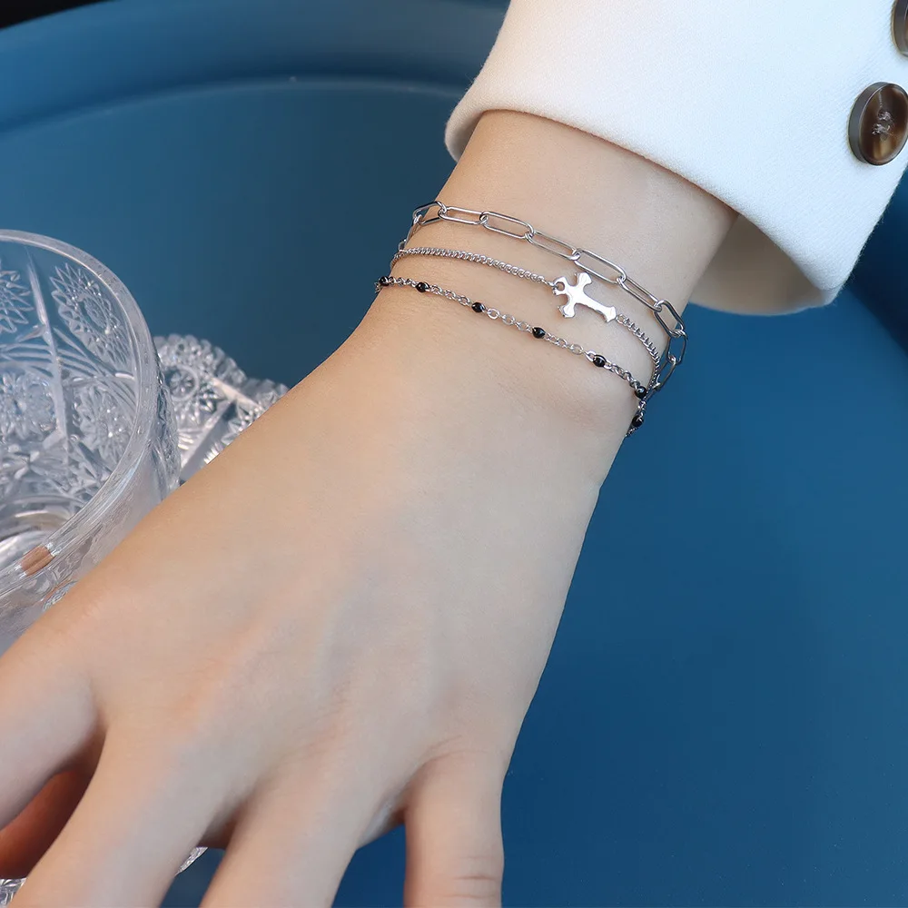 Ins 18k Gold Plated Stainless Steel Jewelry Waterproof Charm Mulit