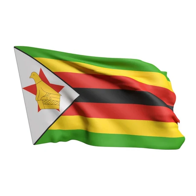 Hot Selling Hanging 3x5ft Large Printing Polyester Campaign National Zimbabwe Flag