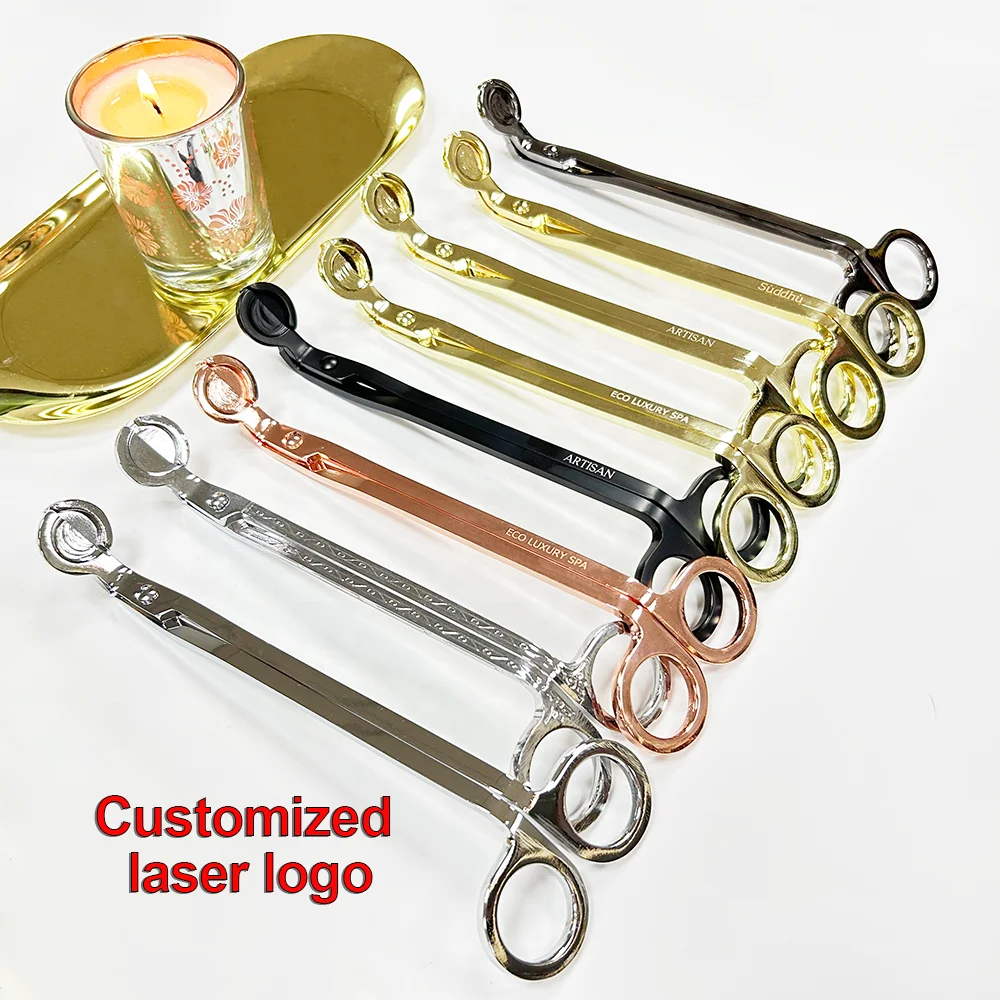 Candle Wick Trimmer Oem Laser Engraving Logo Polished Stainless Steel