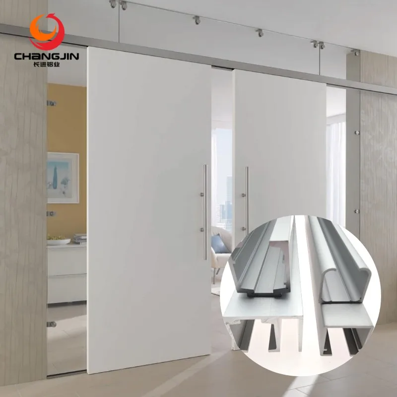 Heavy Duty Sliding Door Tracks And Rollers System 1500kg Aluminum Alloy