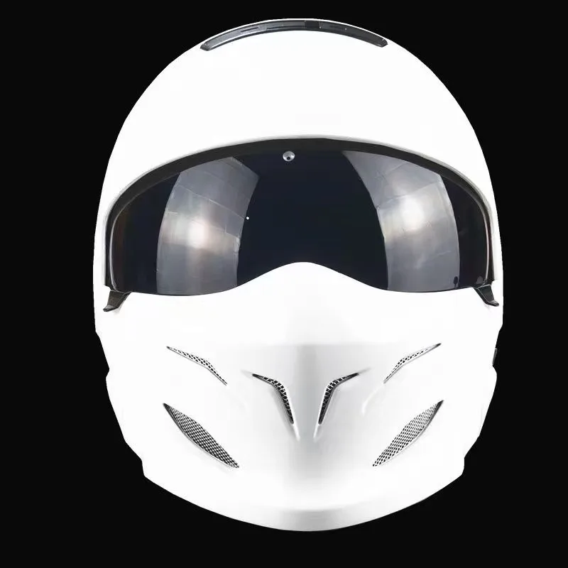 Samurai Shining White Full Face Motorcycle Helmet OEM