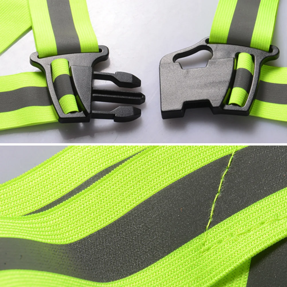 Superbsail Reflective Straps Night Work Security Running Cycling Safety Reflective Vest Visibility Reflective for Scooter & Bike