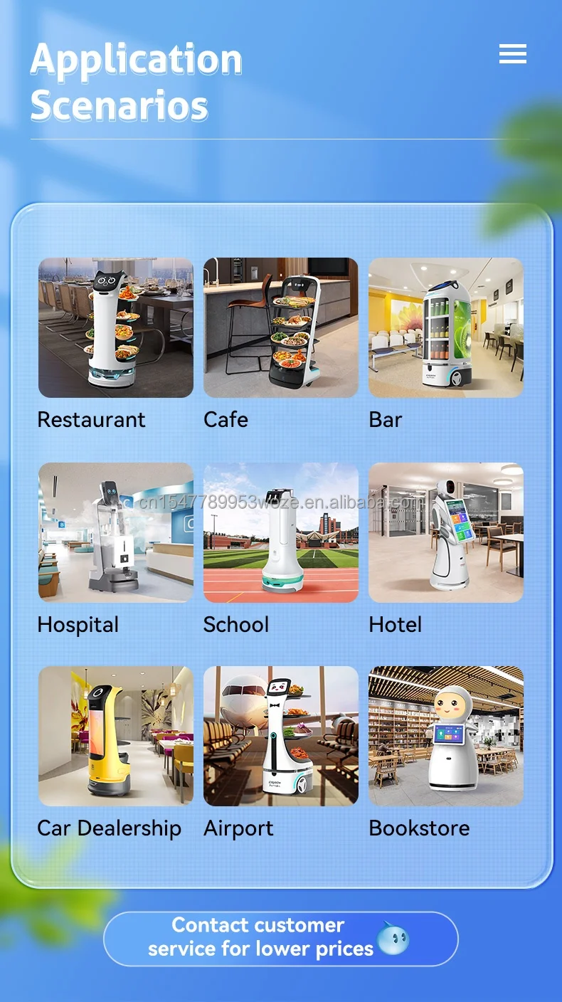 2024intelligent Food Delivery Robot Restaurant Automatic Food Delivery