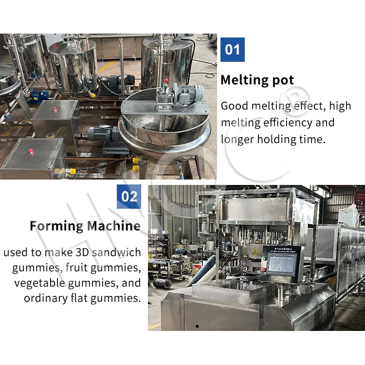 Fully Automatic 3D Multifunctional  Vitamin Pectin Gelatin  Starch Jelly Candy Production Line Gummy Bear Making Machine