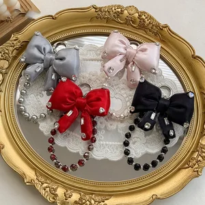 New Sparkly Baroque Pearl Strand Bow Charm - Unique Phone/Bag Charm & Keychain for Stylish Users