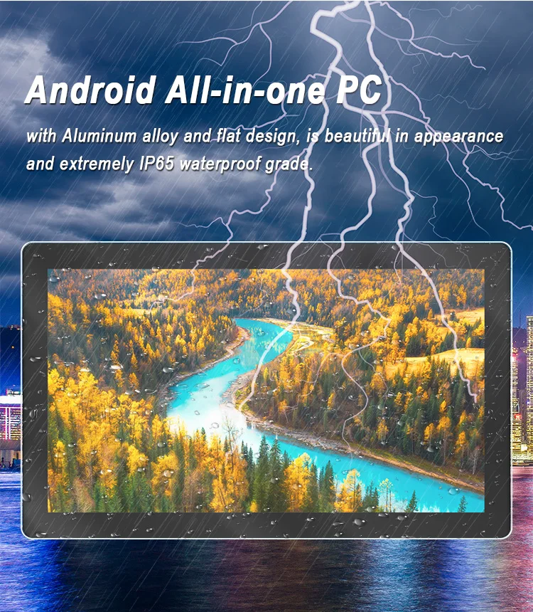 21.5 Inch AIO Desktop Touch Tablet Pc LED 4GB DDR3 RK3399 PCAP Android IPS AMD Processor Industrial All One Panel Pc