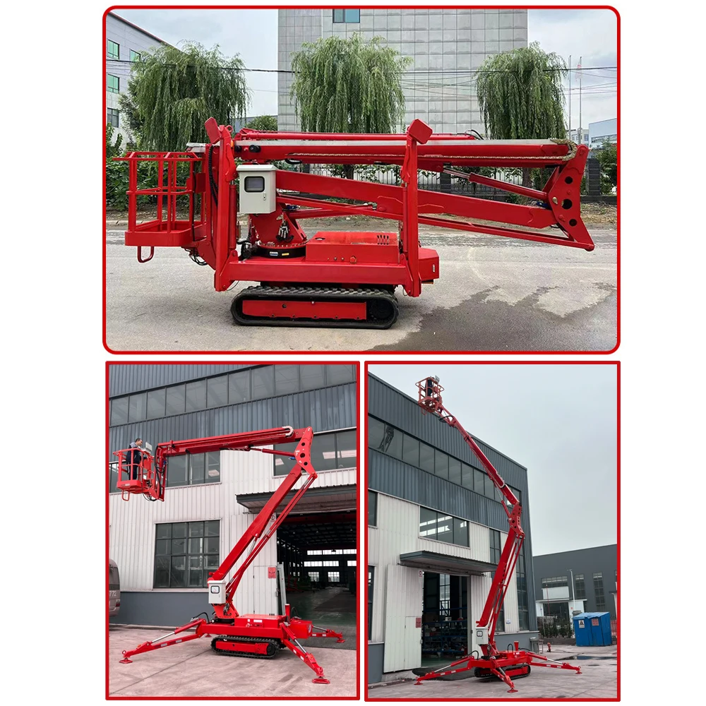 Factory Price Off Road Cherry Picker Tracked Crawler Boom Spider Lift ...