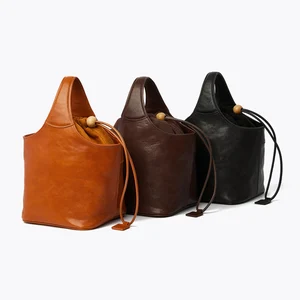 2026 New Design Fashion Large Capacity Shoulder Crossbody Hand Bags High-end Genuine Leather Women's Tote Bucket Bags