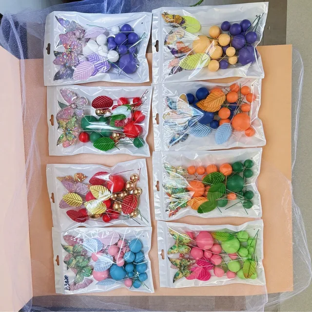 Sanded Colored Foam Round Balls Halloween and Christmas Themed Cake Decoration Set Cake Topper