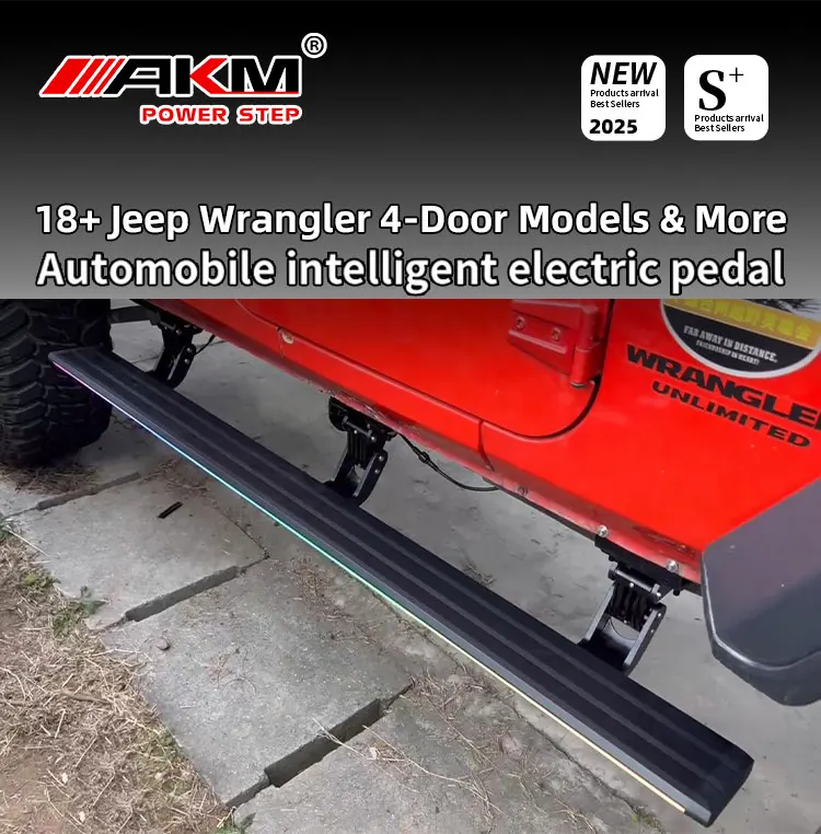 LED Lights  with APP Control Colorful Lights Electric Side Step for Jeep Wrangler JK JL JT Threshold Running Board factory