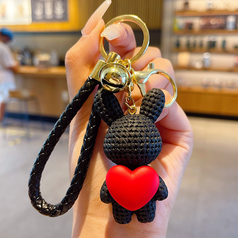 レジン　猫　うさぎ　キーホルダー　No.955 レジン 猫 うさぎ キーホルダー No.955