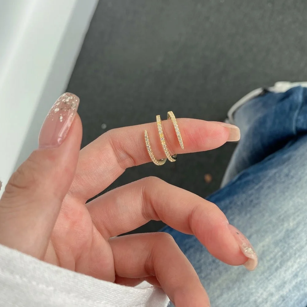 S925 Sterling Silver Niche Ins Fashion Light Luxury Rattan Wrap Women's Snake-Shaped Ring Lab Diamond Silver Fine