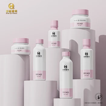 new launching glass bottle packaging skin care for toner emulsion serum mask container jar  dropper with customized design logo