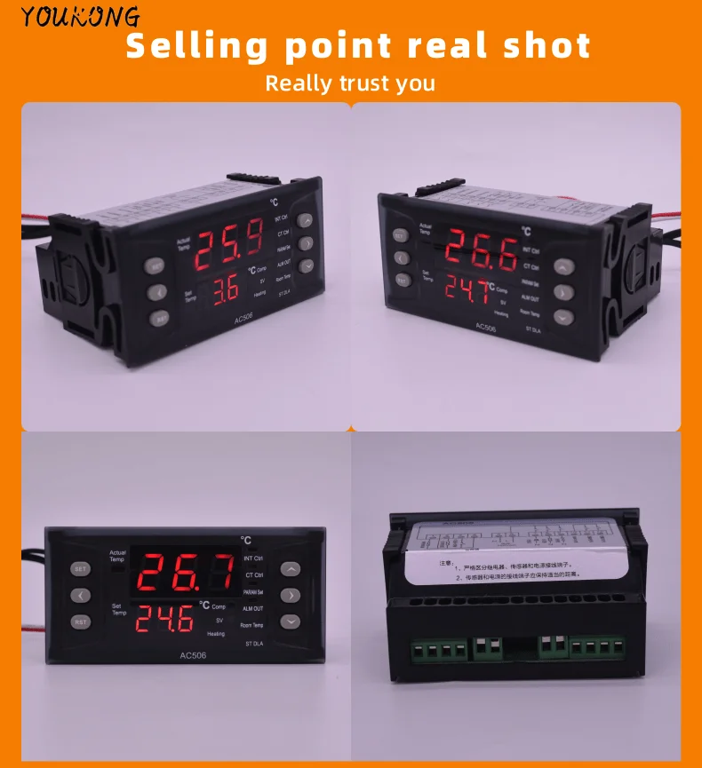 Digital Water Chiller Solenoid Thermostat Lcd Temperature Controller