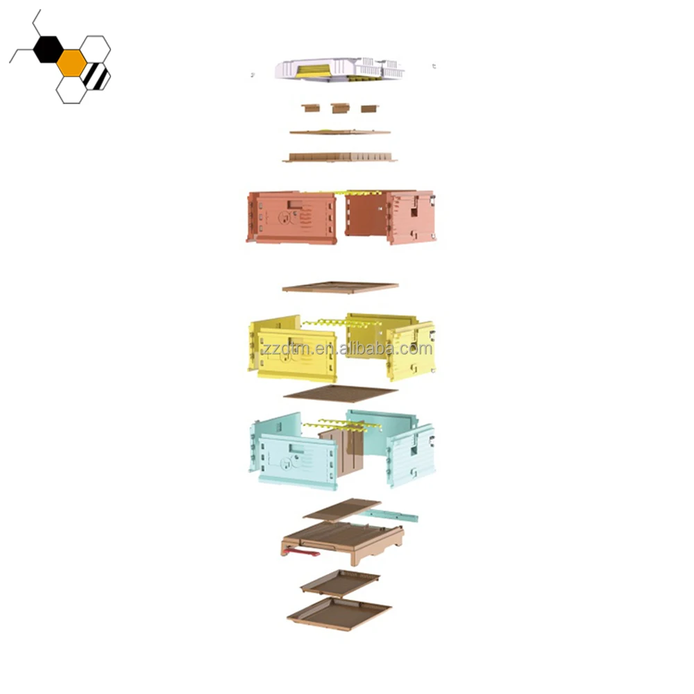 Plastic Bee Boxes Warehouse Stock HDPE Beehive Insulated Plastic Bee Hive