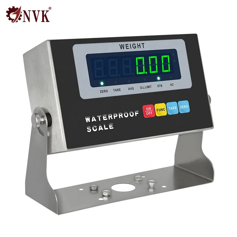 Large LCD Display Waterproof IP68 Stainless Steel Wash Down Weight Indicator for Industrial Scales