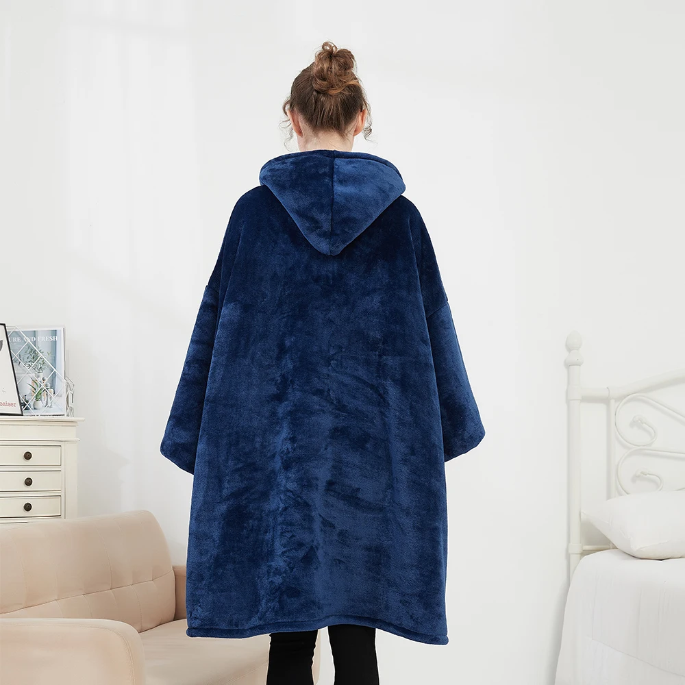 Winter Comfortable Oversized Hoodie Blanket Soft Life Cozy Sweatshirt Blankets Hoodie For Adult