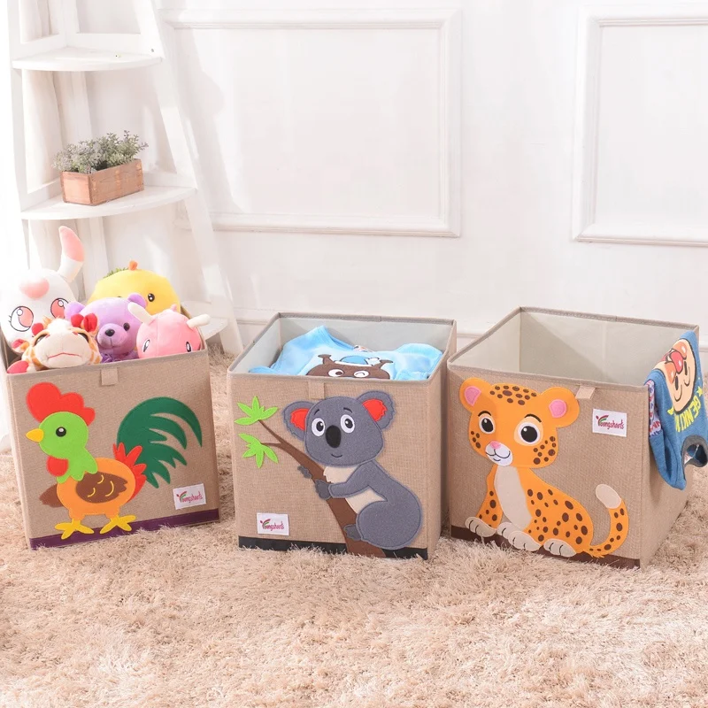 Fabric Storage Box With Lid - Foldable Closet Organizer For Clothes, Toys & Books (Coffee, Gray, Green) - View #3