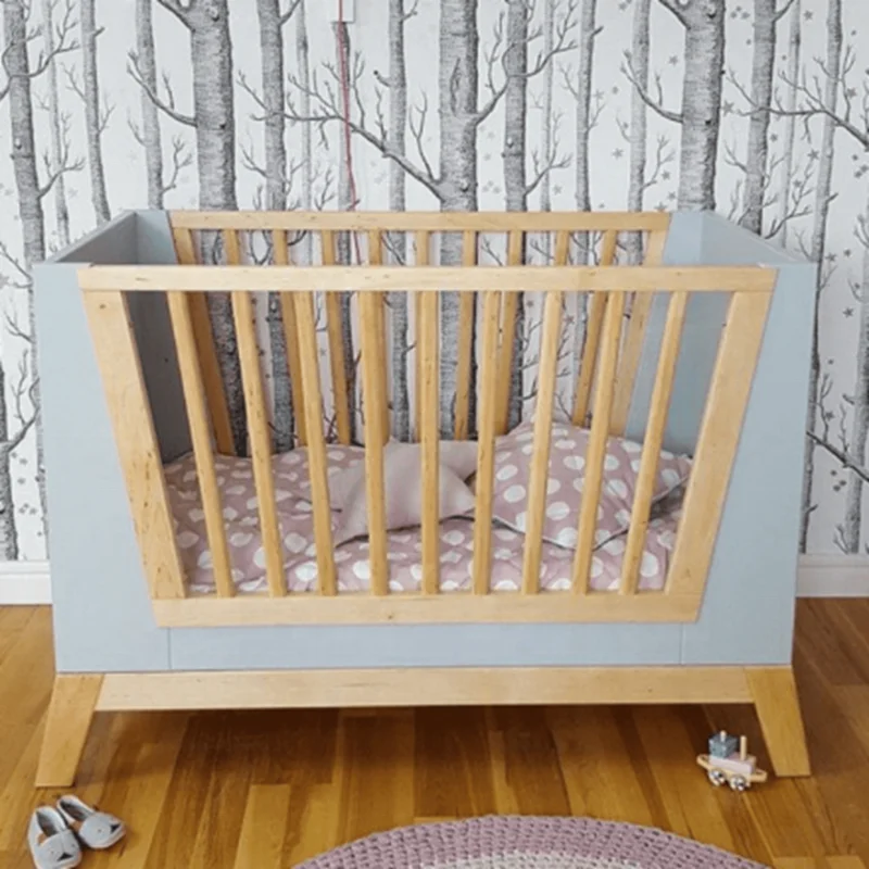 22NVCB060 Lit Bebe Modern Design Solid Wood Nursery Room Babies Sleeping Beds Kids Baby Crib Bed