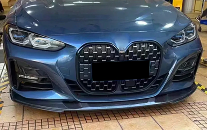 product tiypeor real carbon fiber front spoiler bumper lip diffuser for bmw 4 series g22 3d style 3k twill weave front chain spoiler951-4