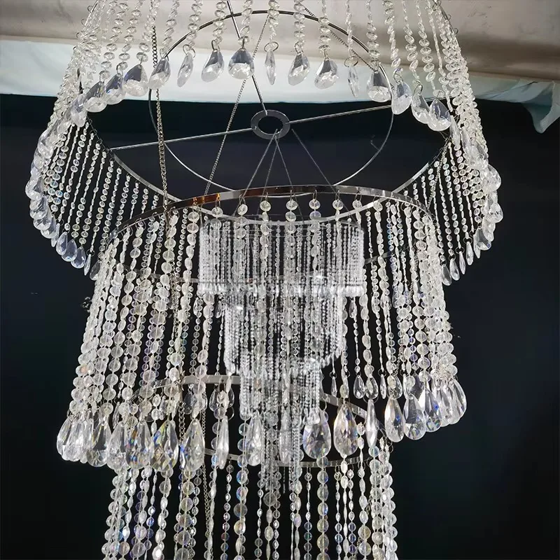 Modern 4-Tier Iron Acrylic LED 60W IP44 AC Chandelier Pendant Ceiling Light YAMAI B4 for Wedding Shower - Image 2