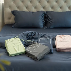 Ultra-smooth Material Tencel Lyocell Bedding Sets Luxury Comforter Set Silk Pillowcase for Home