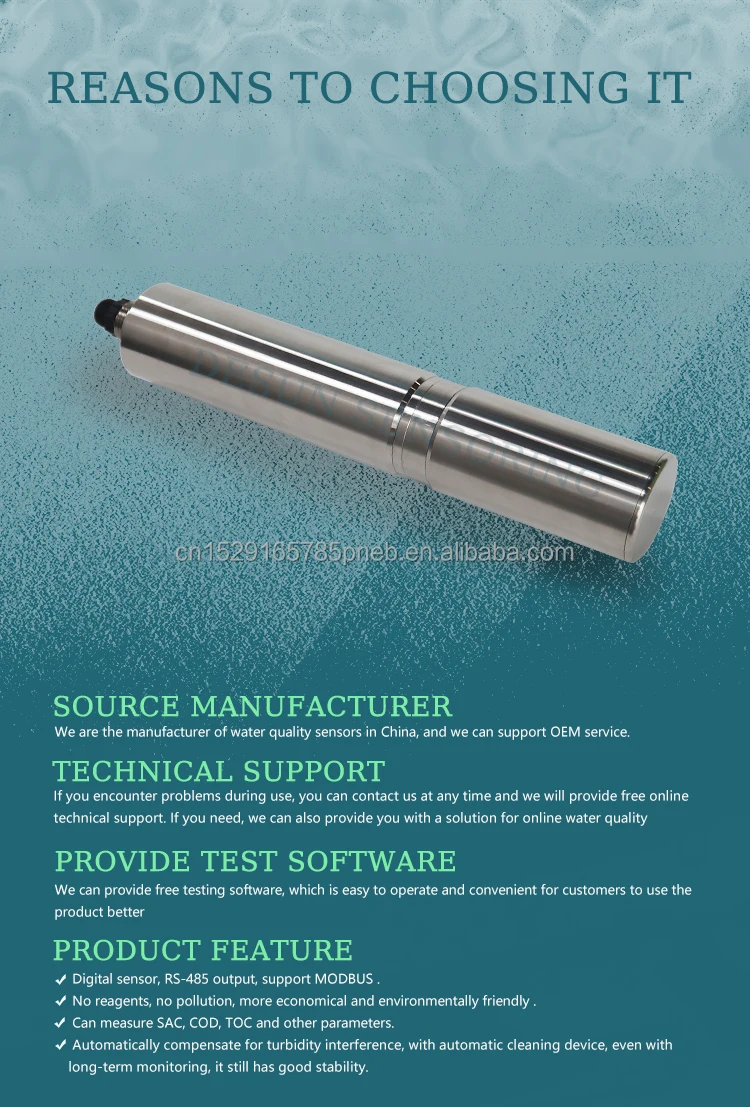 Factory Price DS500 COD Analyzer - Reliable BOD TSS Sensor with RS485 ...