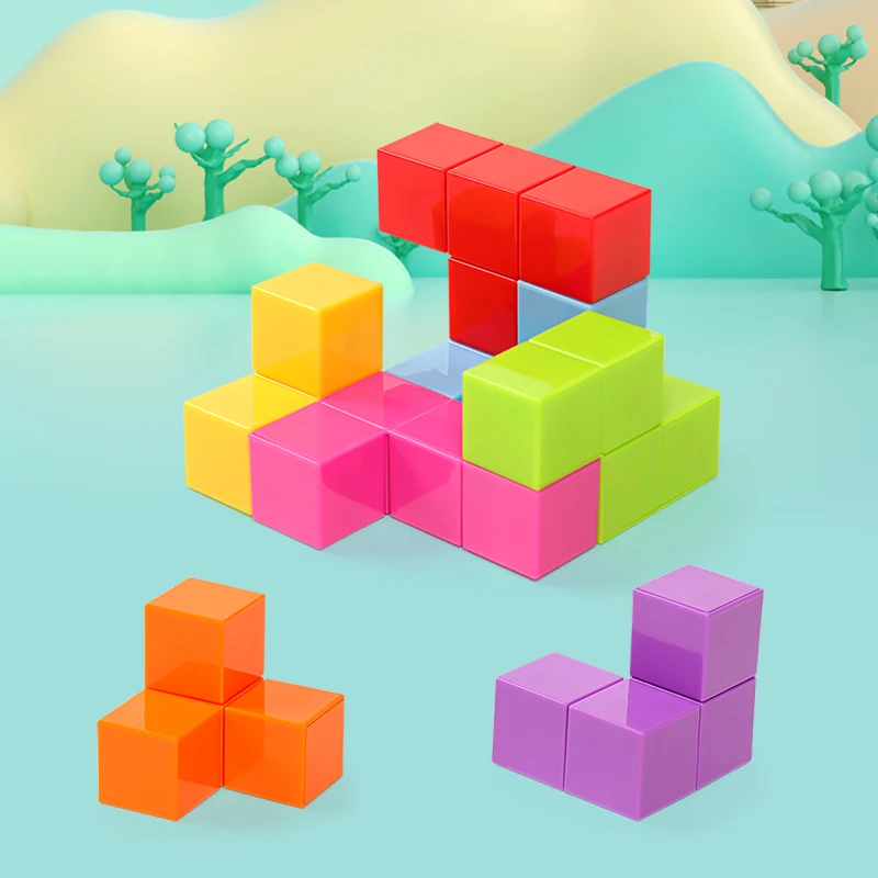 Children's Learning Promotional Magic Cube Puzzle Magnetic Cube for Kids