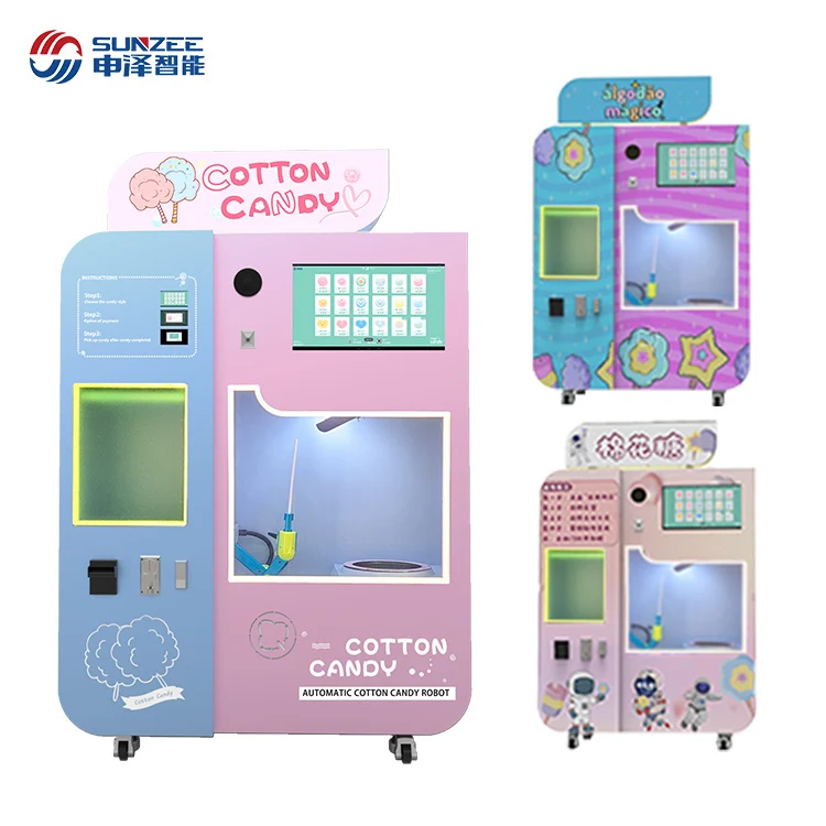 2022 New Arrival Hot Sale Full Automatic Cotton Candy Vending Machine For Sale