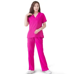 Wholesale Customized High Quality Women's Nurses Uniform Scrubs Suit New Design Hospital Uniforms