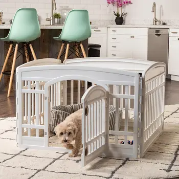 Customizable 24inch Exercise 4panels Pet Playpen Dog Playpen Puppy Playpen with Door for Puppies