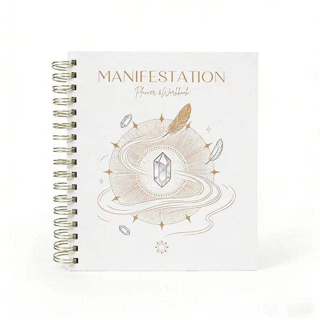 Custom Printing Manifestation Journal Spiral Mindfulness Affirmation Reflection Self Discovery Mental Health Planner Notebook