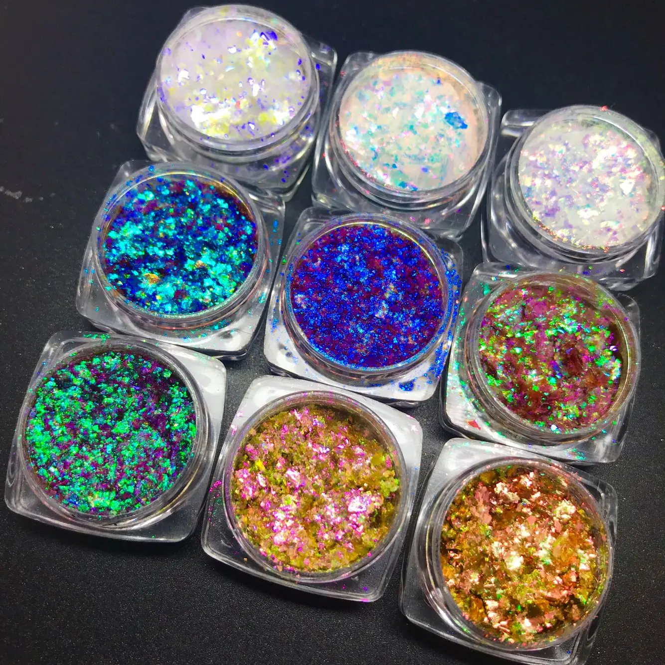 Пигментные тени для макияжа с хлопьями хамелеона