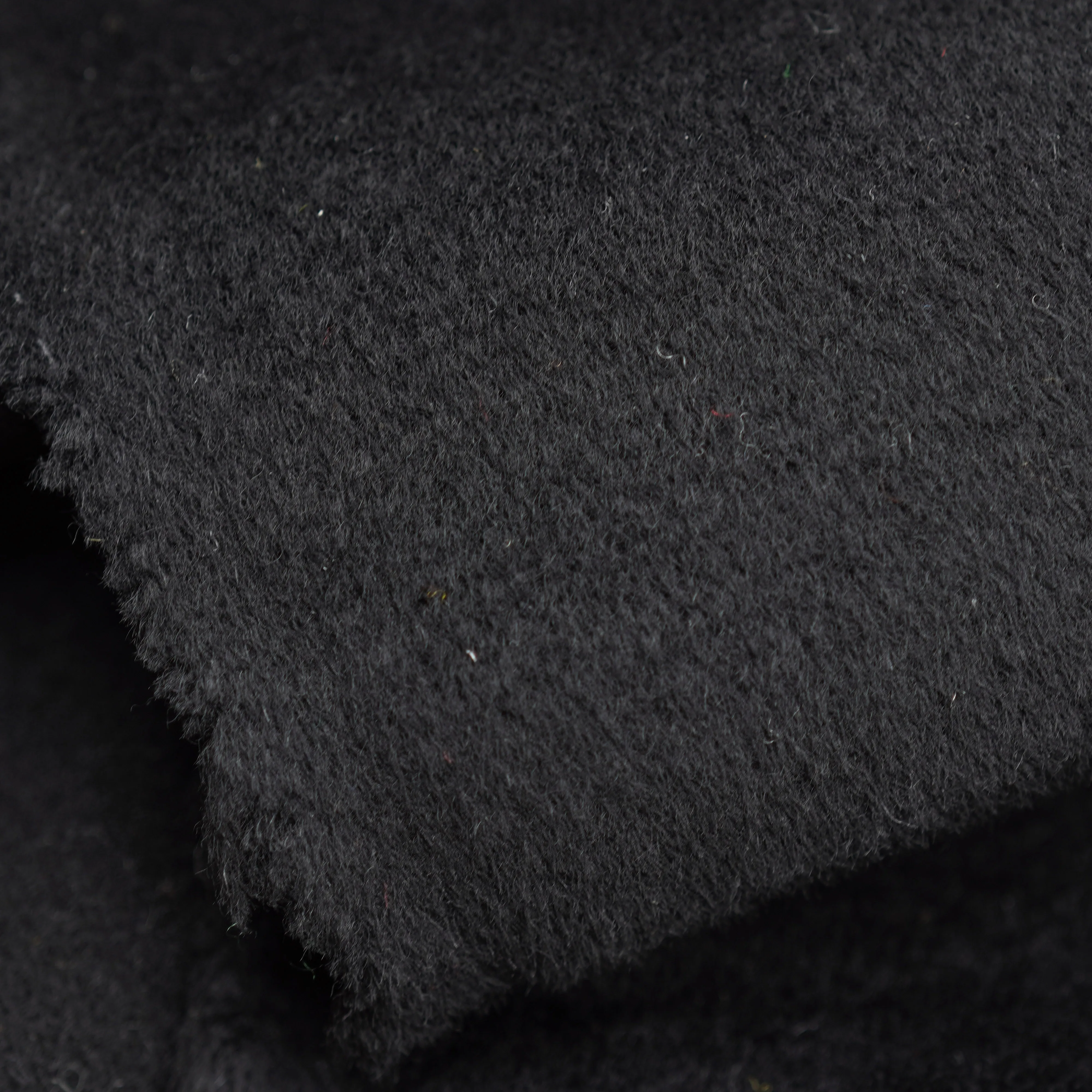 Точечная полная шерстяная ткань черная короткая 680 г осенне-зимнее пальто