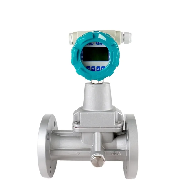 High Accuracy 4-20ma RS485 Intelligent 2 Inch Stainless Steel Vortex Flow Meter Natural Gas Real-time Data Storage Precision