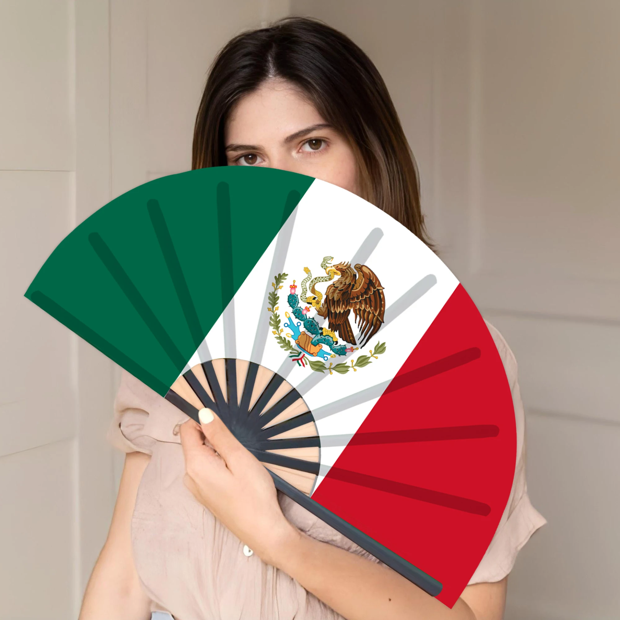 Mexikanischer Fächer Mit Flaggenmotiv Als Dekoratives Accessoire_voghion.com