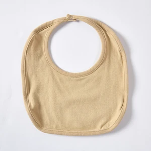 Unisex Plant Dye Natural Dye Eco-Friendly 100% Cotton Button Solid Pattern Ultra Soft Absorbent Baby Bibs