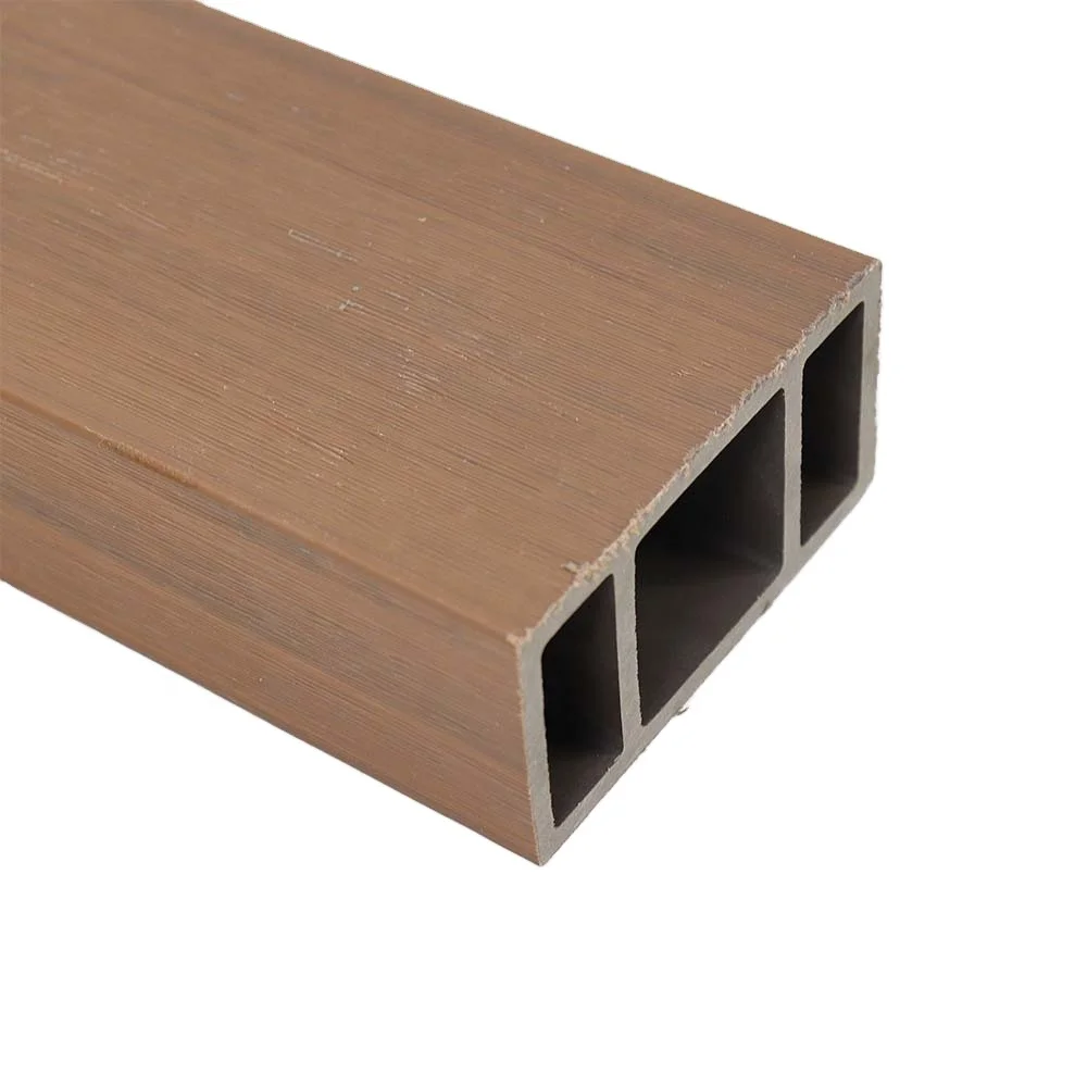Co-extrusion WPC Tubes Building Material Outdoor Wall Decoration Louver Tube Wood Plastic Composite Wooden Timber WPC Facade