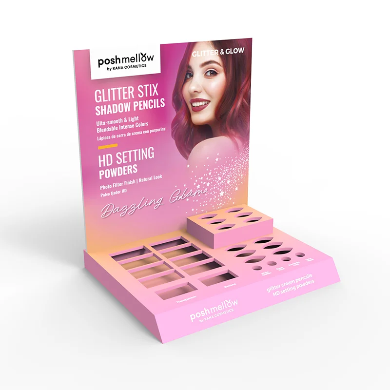 Bevis Custom Desktop Acrylic Display Stand Countertop Lipstick Cosmetics Rack for Cosmetic Stores Customized Display Rack
