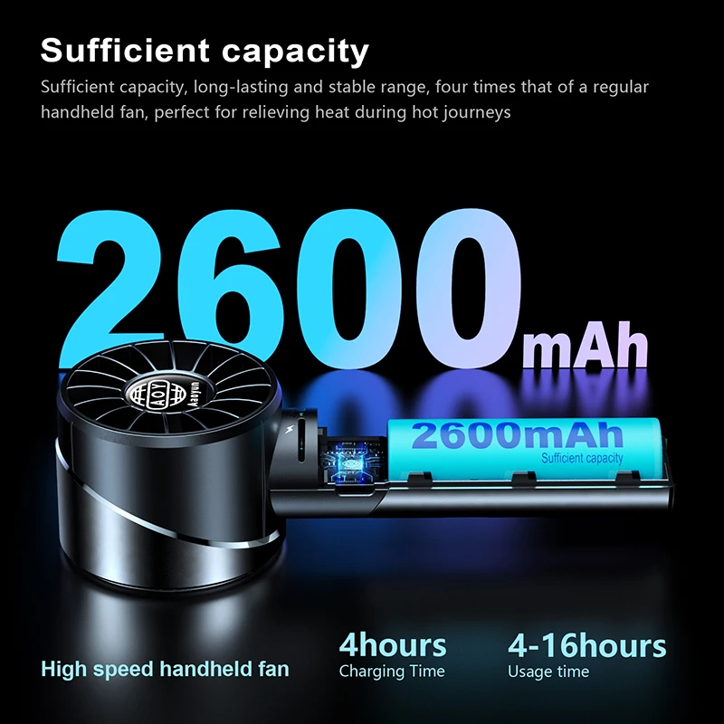 Portable Mini Handheld Fan, Battery, Plastic - detail 6