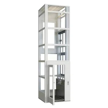 Residential Safety Lift Home Elevator Passenger Elevator With Panoramic Glass Decoration