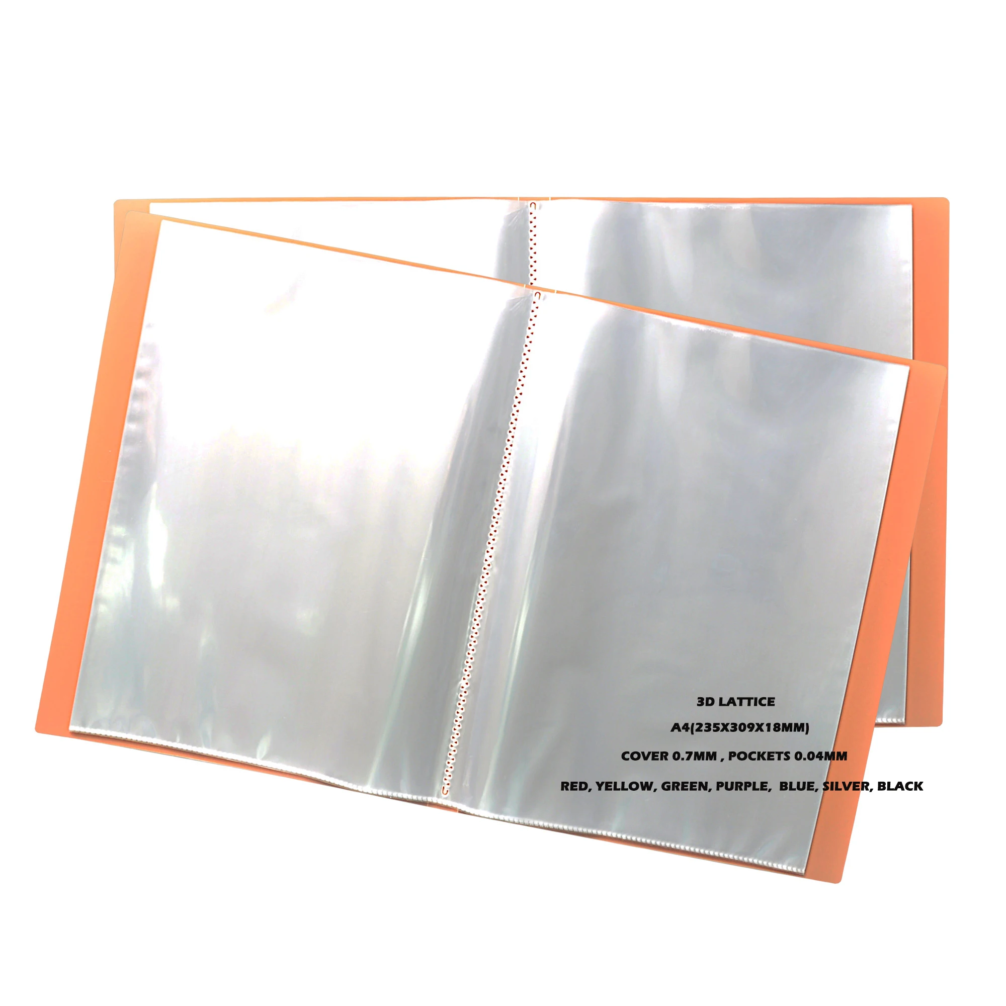 Пользовательский логотип 20 карманов A4 дисплей книжная папка для документов водонепроницаемый прозрачный внутренний карман Презентация книги офисного использования