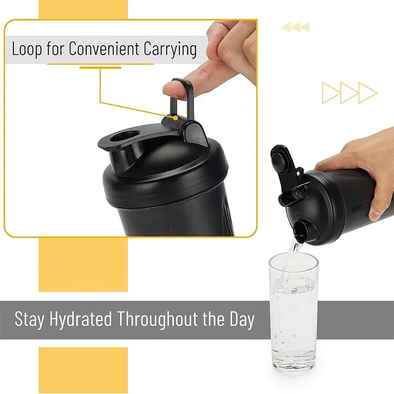 Factory Direct Eco-Friendly for Promixx Pursuit 600ml Vortex Water for Shaker Bottle Custom Logo Gym Shaker with Sport Style