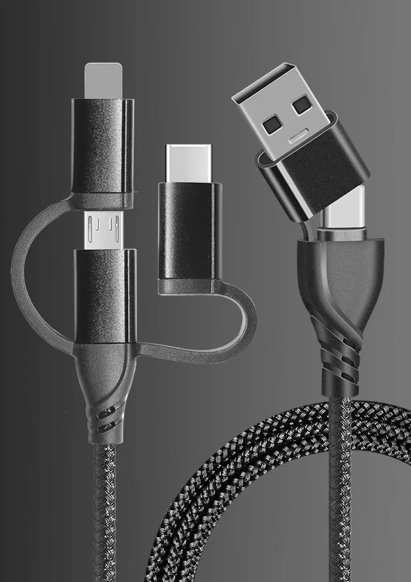 5 In 1 Multi Usb Charging Data Cable Fast Charger Cord For Iphone Samsung Android Buy 5 In 1