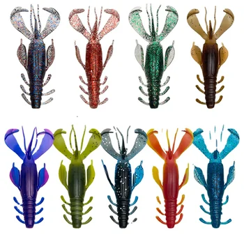 Fishing Lures Bass Sea Bass Pike Jig Trailers Soft Plastic Shrimp Creature Crawdad Baits Kit 10g – Soft Lure – view 2