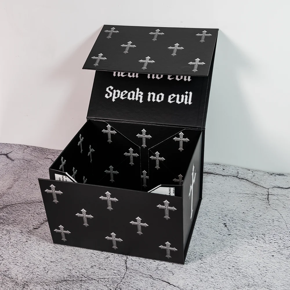 Elegant Religious Cultural Angles Anti-scratch Matte Film UV Printing Coated Paper Folding Magnetic Rigid Bible Item Gift Box